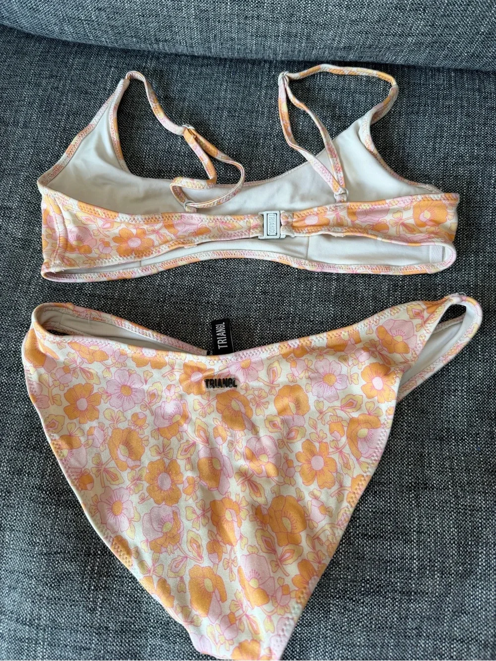 triangl swimwear Floral Bikini Set in Yellow & Pink